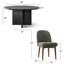 Ensemble de salle à manger 7 pièces 60 po avec chaises rembourrées-800357585