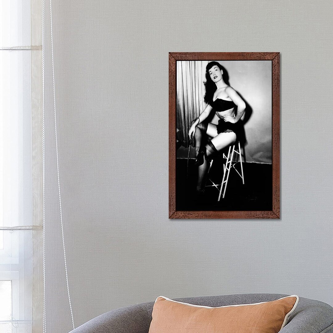 Leinwandbild Bettie Page, Amerikanisches Model und Pin up, ca. 1955 von Rue Des Archives