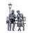 Decorative Garden Statue - Old Couple With Street Lamp Post-494303884