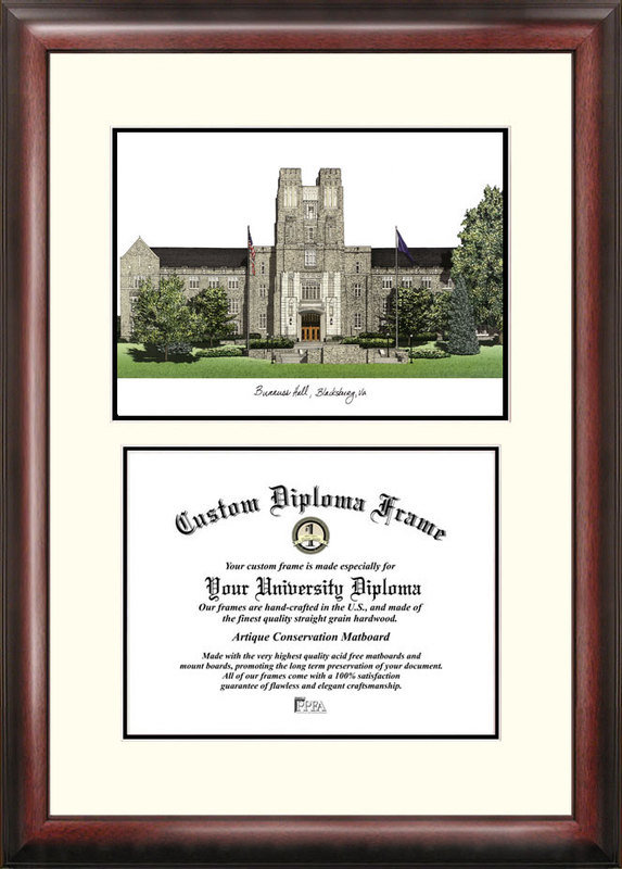 NCAA Virginia Tech Scholar Diploma Picture Frame