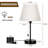 Modern LampBedside Table Lamp with USB Ports Set of 2