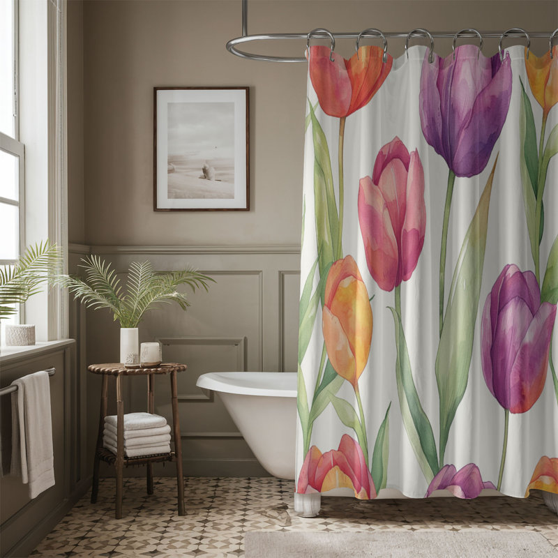 Rideau de douche standard 1 pièce, H 74 po x l 71 po