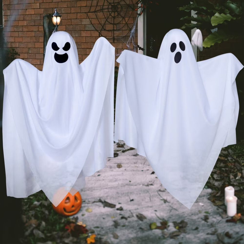 2Pcs 27.5" Halloween Hanging Ghost