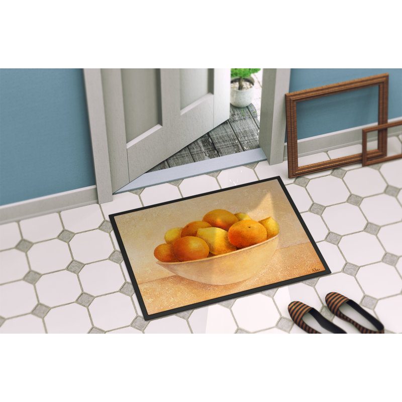 Tapis d’extérieur antidérapant bol oranges et citrons, Rectangle 2 pi x 3 pi