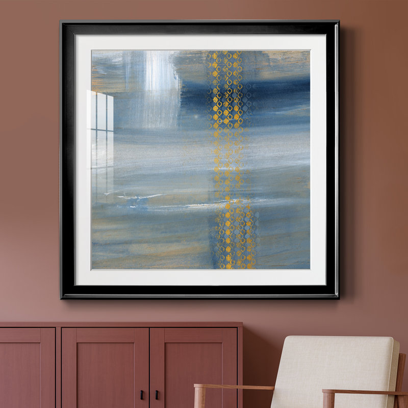 Touching the Sky II - Peinture encadrée, Cadre noir, H 26,5 po x l 26,5 po x P 1,5 po