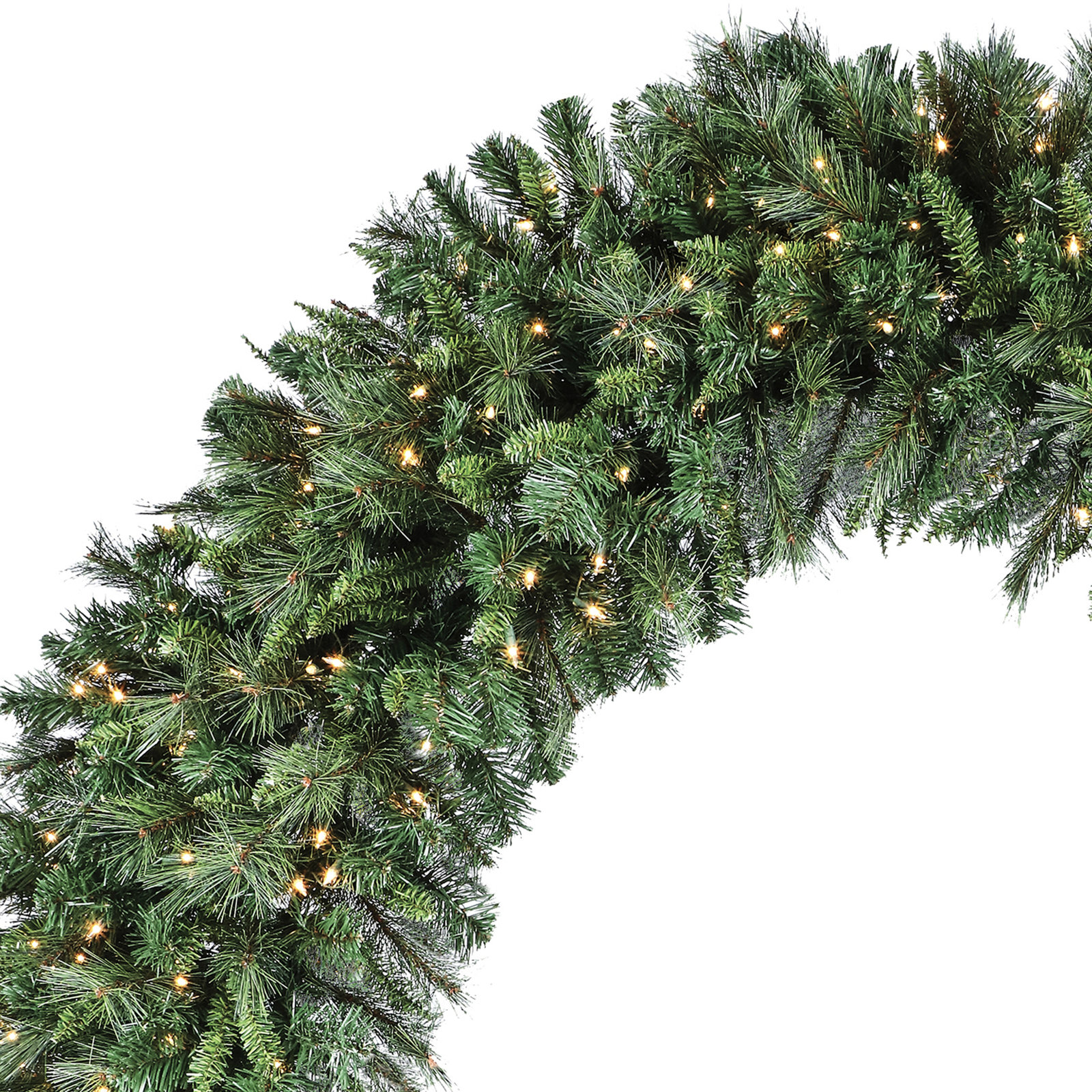 Pvc Greenery Pre-Lit Wreath, 72" W x 72" H x 9" D