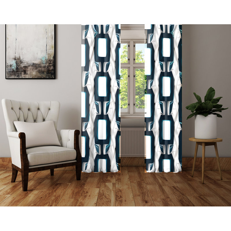 Rideau en polyester Bisrat, L 40 po x L 52 po