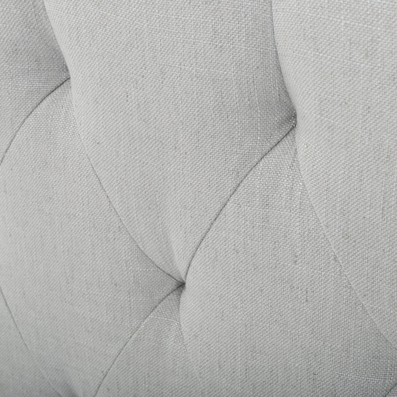 Tête de lit rembourrée Lemaster Panneau, Gris clair, Grand