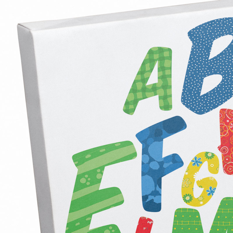 Art sur toile Bragg Rainbow Alphabet, H 14 po x l 11 po x P 1,25 po