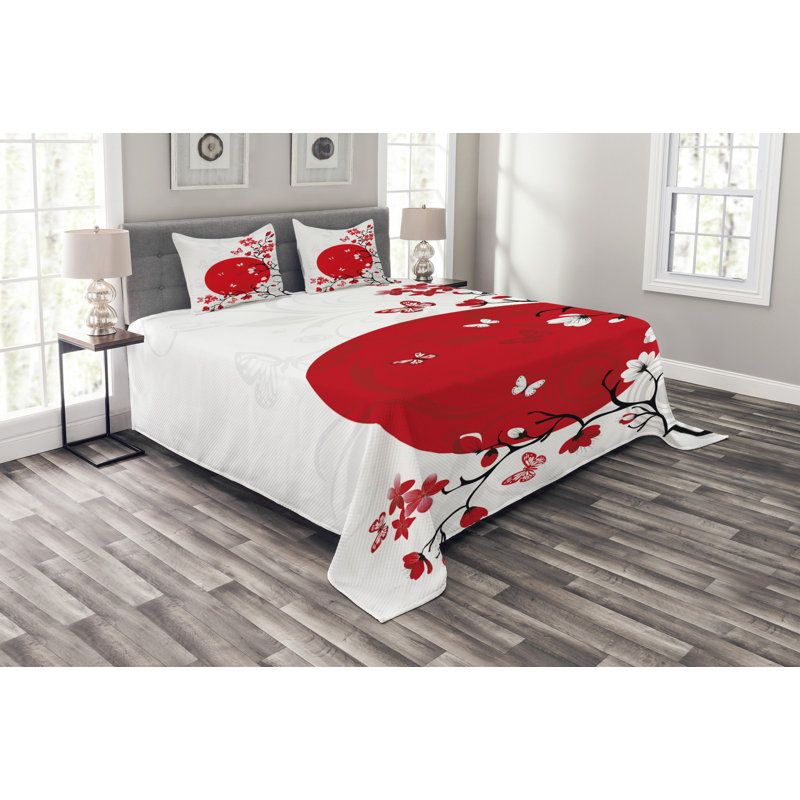 Ademide Bedspread Set with Pillow Sham, 220 x 264 cm Bedspread - 2 Shams