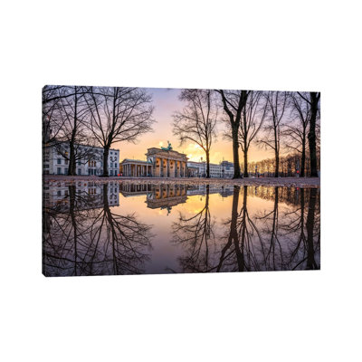 Brandenburg Gate In Winter 1 Piece Wrapped Canvas Wall Art