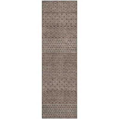 Premium Machine Washable Prisco Brown Rug