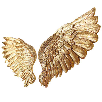 2 Piece Angel Wings Wall Sculpture Set