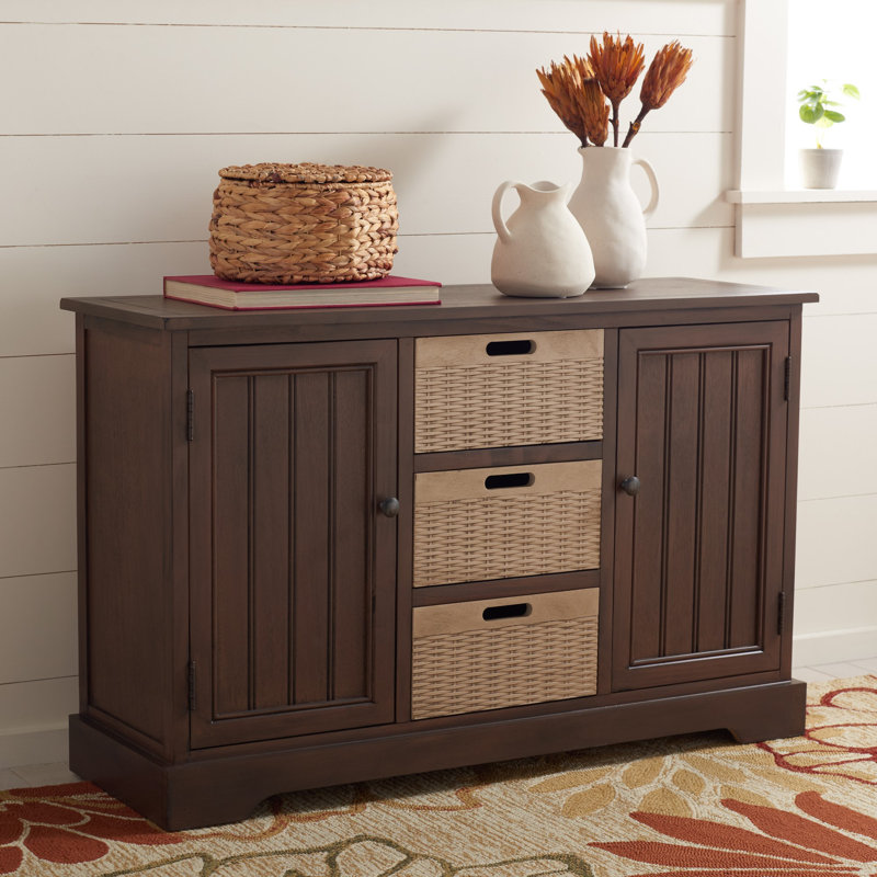 Paille 39.75'' Console Table, Brown/Natural 