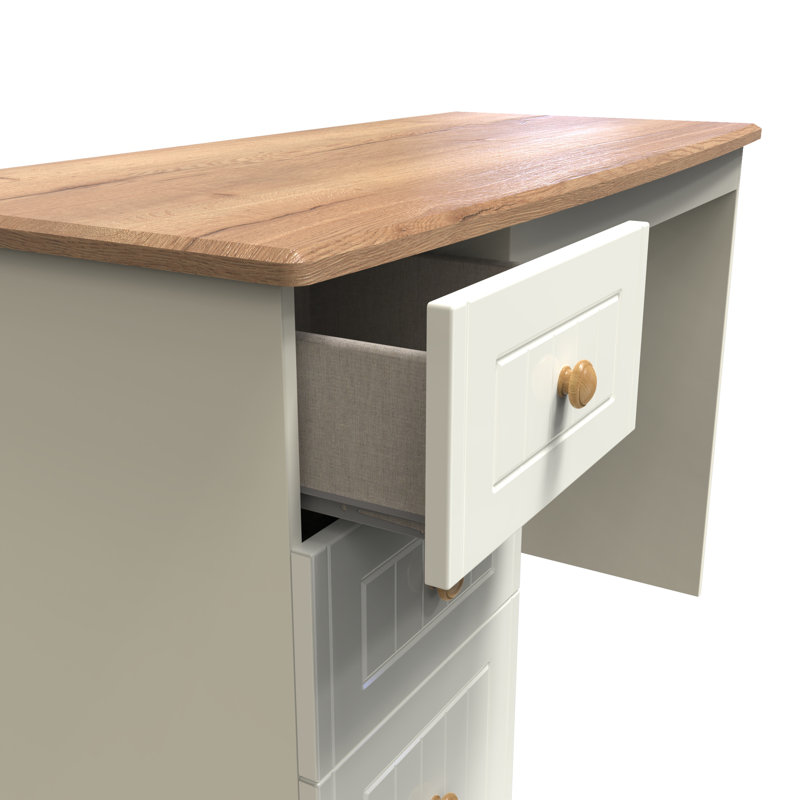 Fully Assembled Saxena Desk, oak/cream