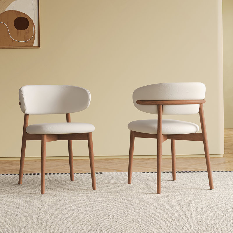 Chaise de salle à manger Mid-Century Modern, Naturel
