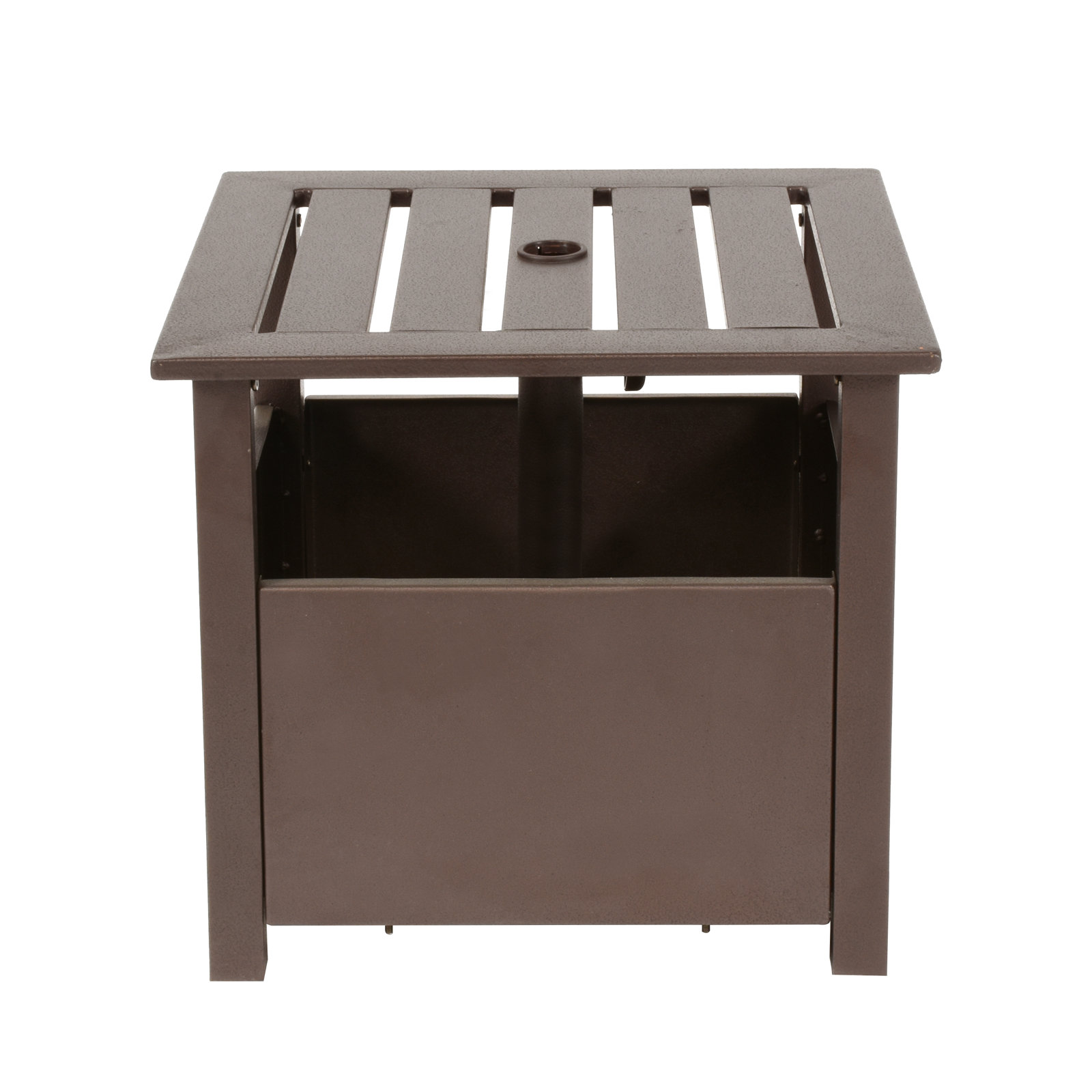 Tiana Umbrella Base Side Table, Bronze