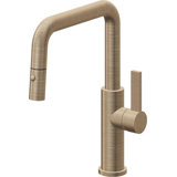 Corsano Contemporary Pull Down Kitchen Faucet with Button Sprayer Quad Spout and FB Series Handle