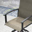 Chaise de salle à manger d'extérieur pivotante à 360 ° PVC-coated polyester-2065262217