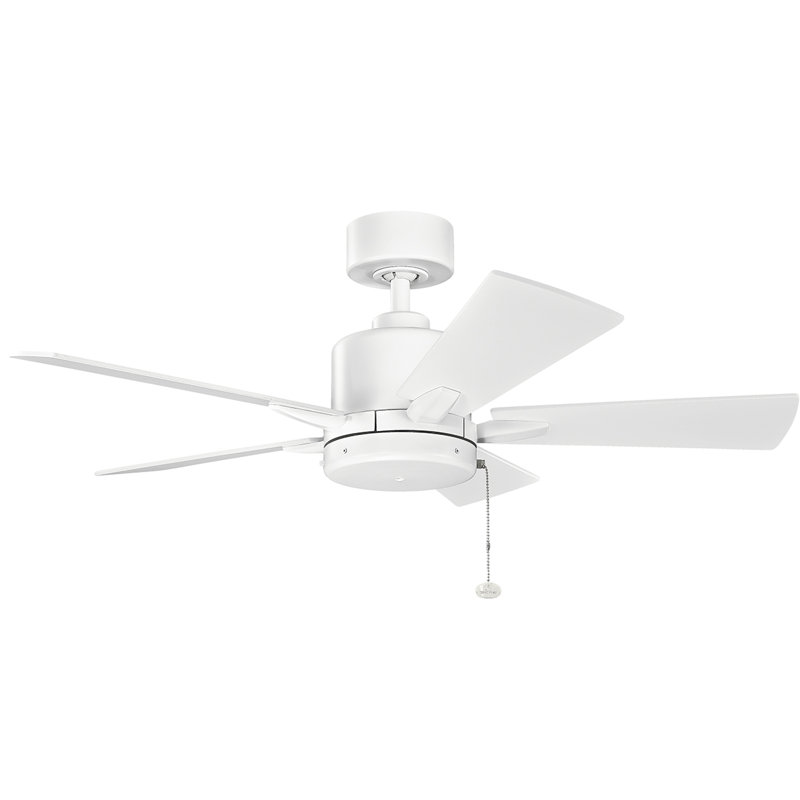 Ventilateur de plafond 5 pales Bowen, Blanc mat