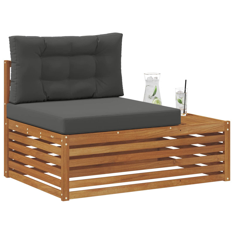  Canapé d'extérieur avec coussin naturel 45,28 po x 32,68 po x 28,74 po
