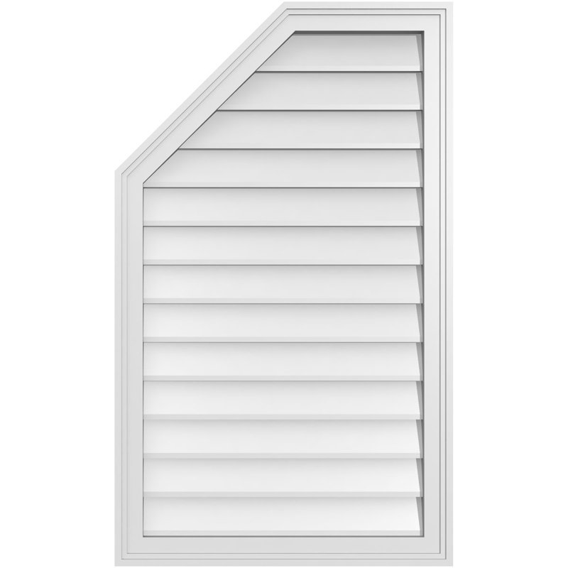 Évent en demi-octogone supérieur à montage en surface Signature, H 40 po x l 24 po x P 1,5 po
