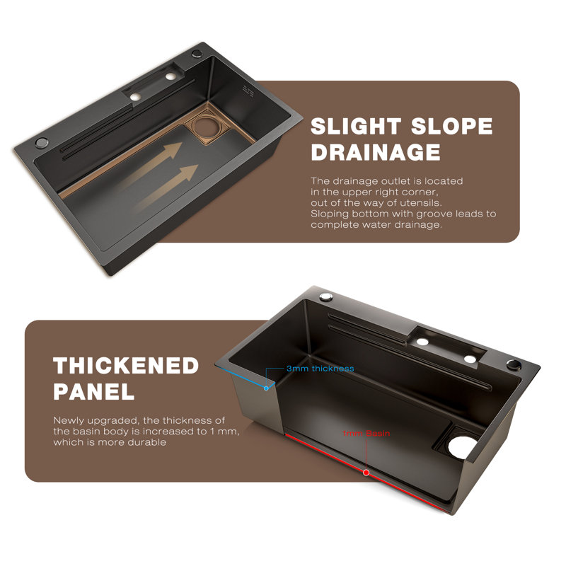 1 Bowl Drop-in Kitchen Sink
