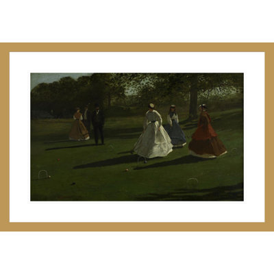 «Croquet joueurs» par Winslow Homer - impression giclée sur cadre