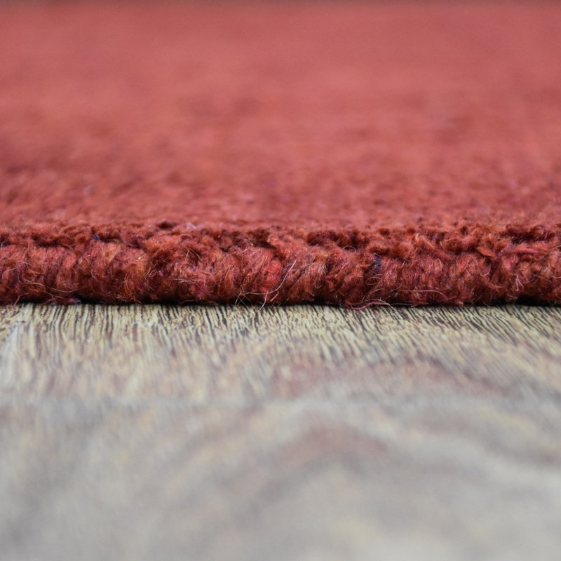 Juhl HAND KNOTTED LOOM SILK ECO-FRIENDLY AREA RUGS  - Rust & Red Color | Contemporary Design, Runner 2'8'' x 10'