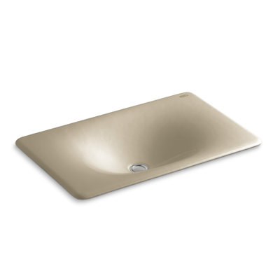 Iron Tones Metal Rectangular Drop-In Bathroom Sink