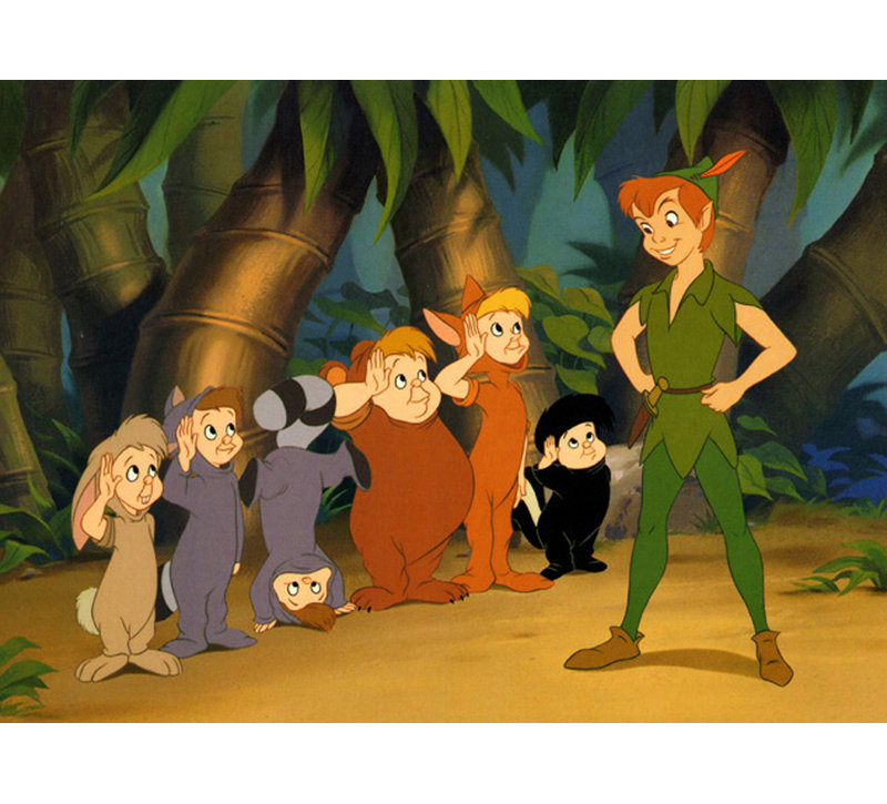Peter Pan et les garçons perdus, H 13 po x l 18 po