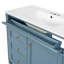 Meuble-lavabo de 36 po avec lavabo supérieur, meuble-lavabo moderne avec 2 tiroirs et tiroir escamotable, meuble-lavabo simple-115898710