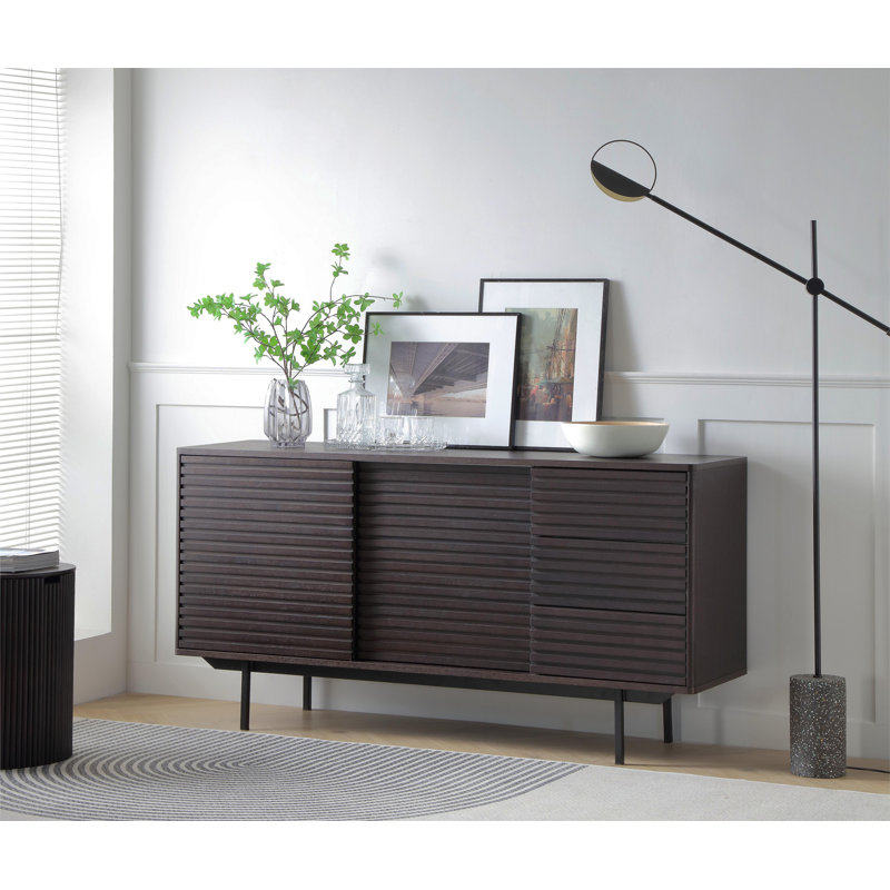 Buffet Mid-Century ou meuble télé avec rangement pour la cuisine du salon