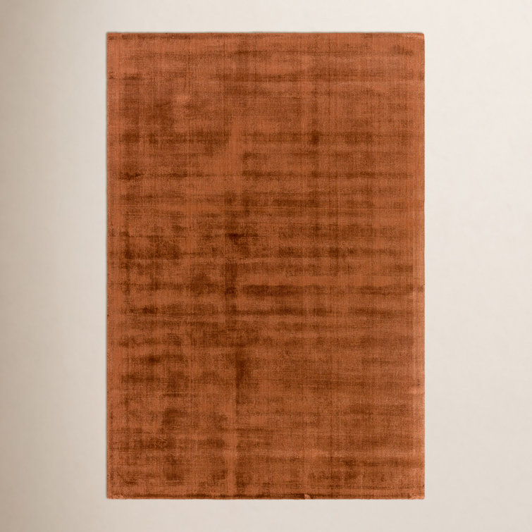 Fennel Hand Loomed Viscose Orange Rug