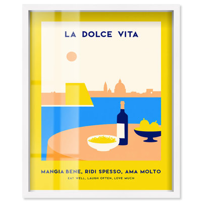 Simple Pleasures Afloat Shadowbox Print Retro Summer Decor by Art Remedy