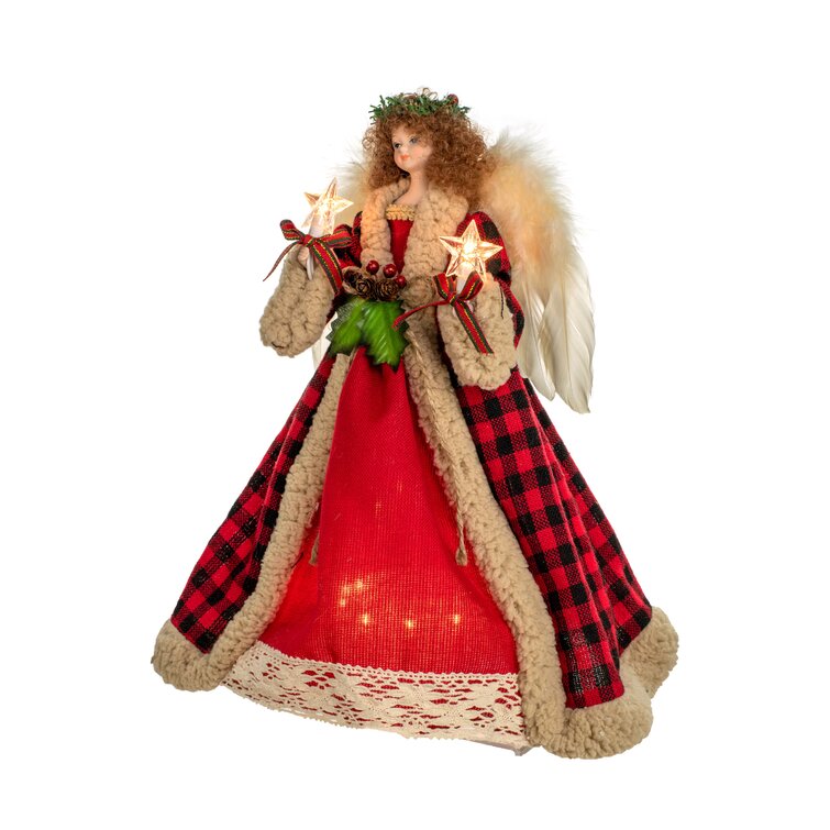 Fabric People Tree Topper - Lighted