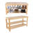 2-Tier Shoe Storage Rack - Bench with Seat and Bottom Shelf for Footwear Organization