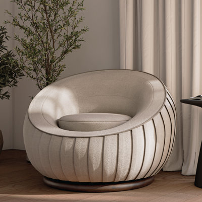 Elora Swivel Chair Ecru