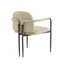 Chaise de salle à manger moderne avec cadre en fer et accoudoirs (ensemble de 2)-979427203