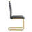 Rheese Set of 4 Modern Faux Leather Dining Chairs with Gold Metal Base and Handles-139606401