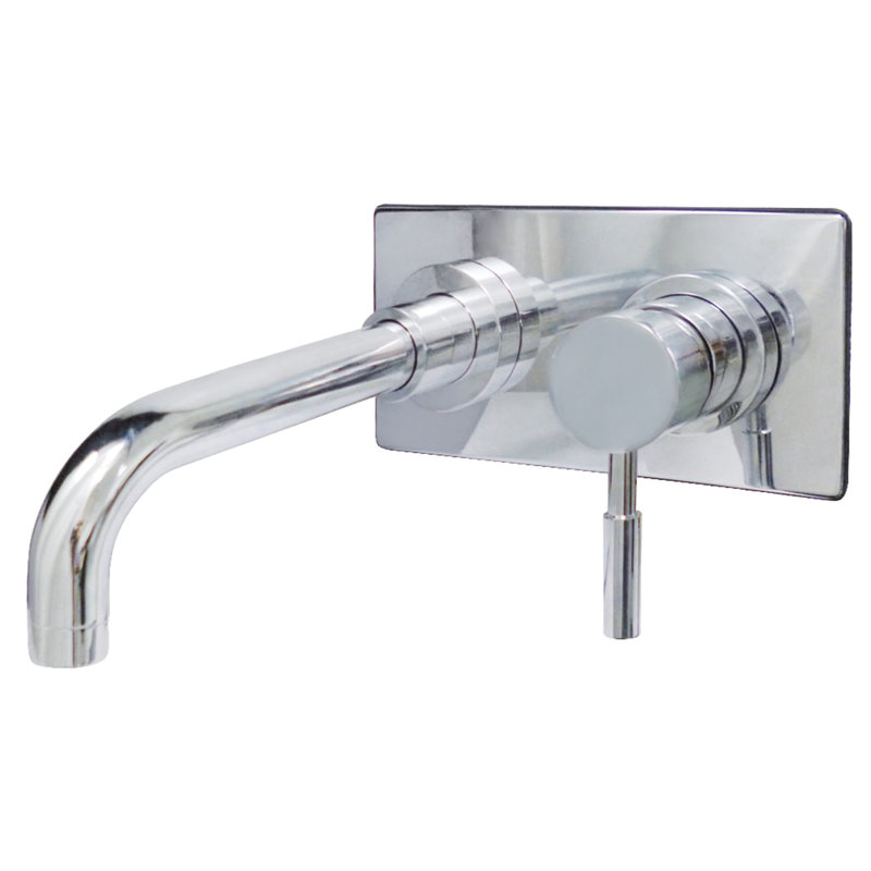 South Beach Wall Mount Bathroom Faucet, Polished Chrome