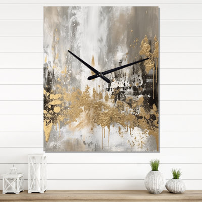 Horloge murale moderne abstrait doré