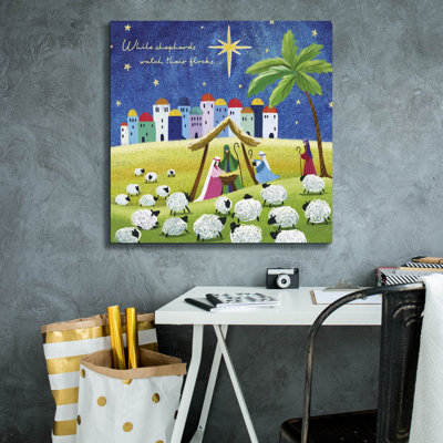 'Watching Their Flocks' by Elle Media Group Ltd Canvas Wall Art