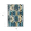 Tapis bleu sarcelle lavable à l'extérieur 3 pi x 5 pi bleu sarcelle