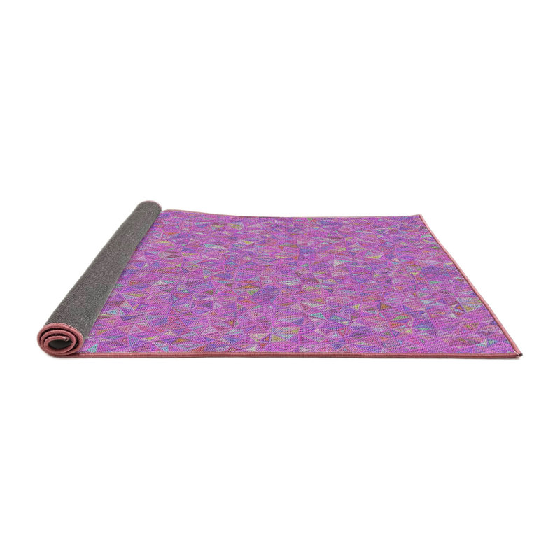 Tapis rose motif/mauve/bleu Millville, Carré 3 pi