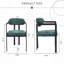 Ensemble de 2 chaises de salle à manger modernes rembourrées avec pieds en métal noir Boucle-74807075
