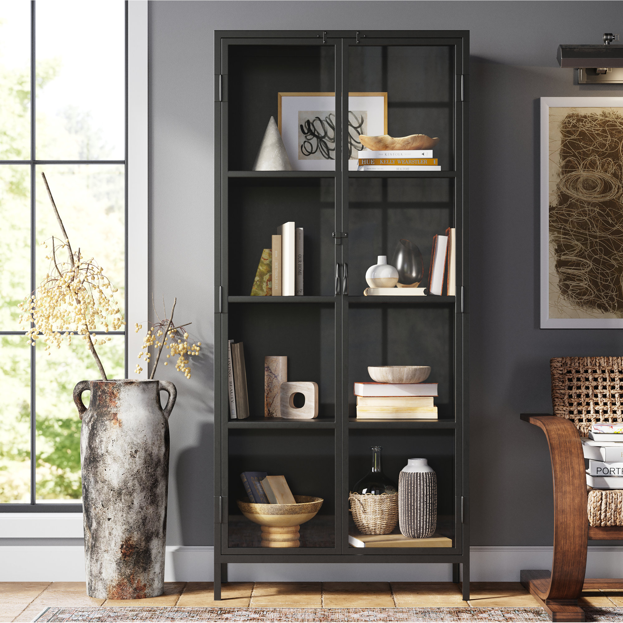 Union 69” Iron China Cabinet