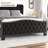 Mieya Velvet Upholstered Platform Bed Frame with Button Tufted Wingback Headboard and Footboard-69652661-90342260