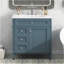 Meuble-lavabo de salle de bain avec lavabo simple, armoire de rangement de salle de bain avec 2 tiroirs et un tiroir basculant-955318086