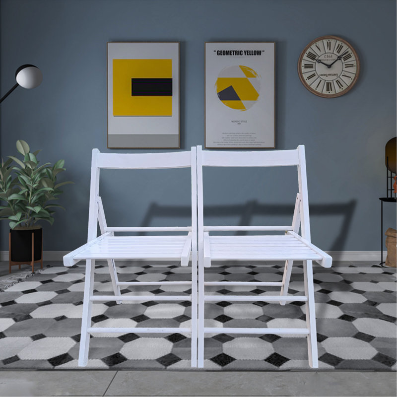 Chaise pour événement spécial pliante en bois à lattes Furniture - ensemble de 4, chaise pliante, style pliable